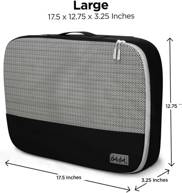 Dot&Dot Large Packing Cubes - 4 Pcs Suitcase Organizer Set - Carry On Travel Cubes